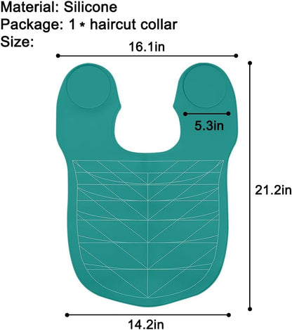 Silicone Hair Cutting Guide Collar - Waterproof Cutting Mat for Hair Stylist - Hair Cutting Cape