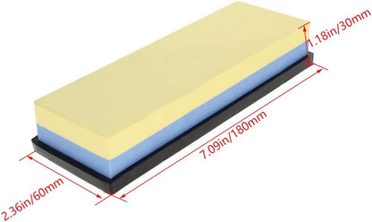 Utoolmart Double-Sided Whetstone Knives Sharpener Sharpening Stone 600/1500 Grit Water Stone for Scissors Razors Carving Tool 1Pcs