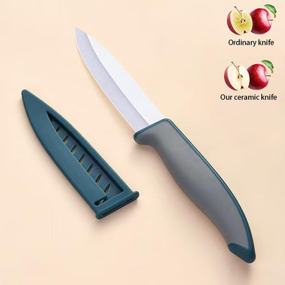 Paring Knives, Ultra Sharp Ceramic Knife, 4 Inches Large Blade, Safe Ceramic Rust-resistant Baby Knife, Healthy Fruit Knives, Used for Cutting Fruits, Meat Dishes, Cooked Food