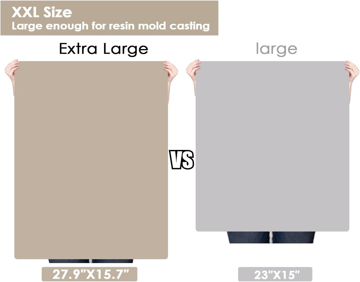 Extra Large Dark Green Countertop Mat - Silicone Table Kitchen Desk Mat - Non-Slip & Heat Resistant - Dinner Placemat Pastry Dough Rolling Mat - Colors B