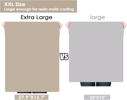 Extra Large Dark Green Countertop Mat - Silicone Table Kitchen Desk Mat - Non-Slip & Heat Resistant - Dinner Placemat Pastry Dough Rolling Mat - Colors B