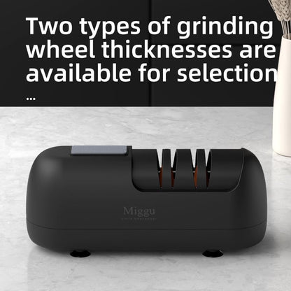 Electric Knife Sharpener, 3-Stage Professional Sharpening with Diamond Abrasives for Kitchen, Serrated Knives