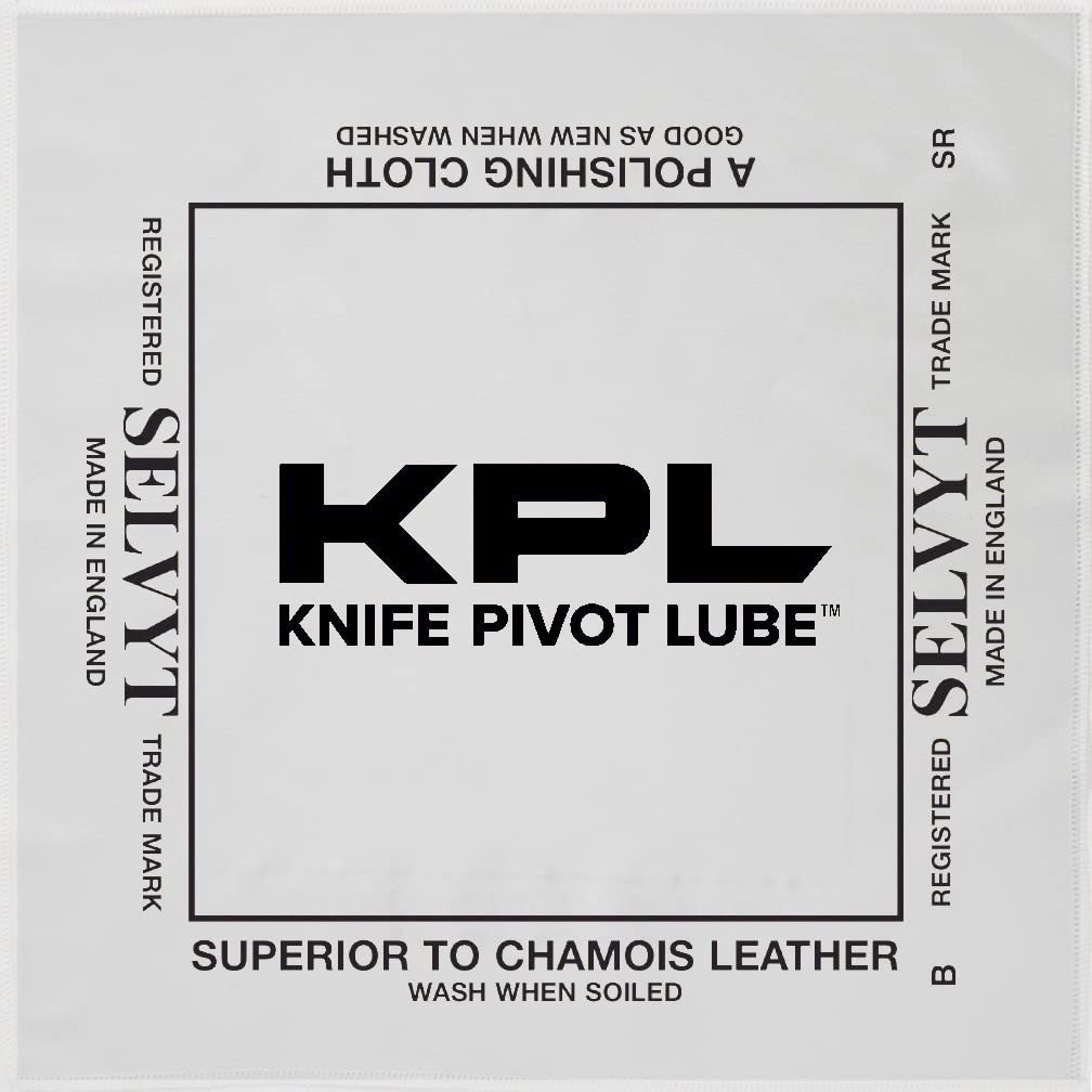 Knife Pivot Lube - KPL Ultimate Microfiber Cloth - Polishing Pocket Knife Handkerchief for Cleaning Knives, Premium Knife Oil Cloth for Blade Care, Selvyt MF 14 Inch