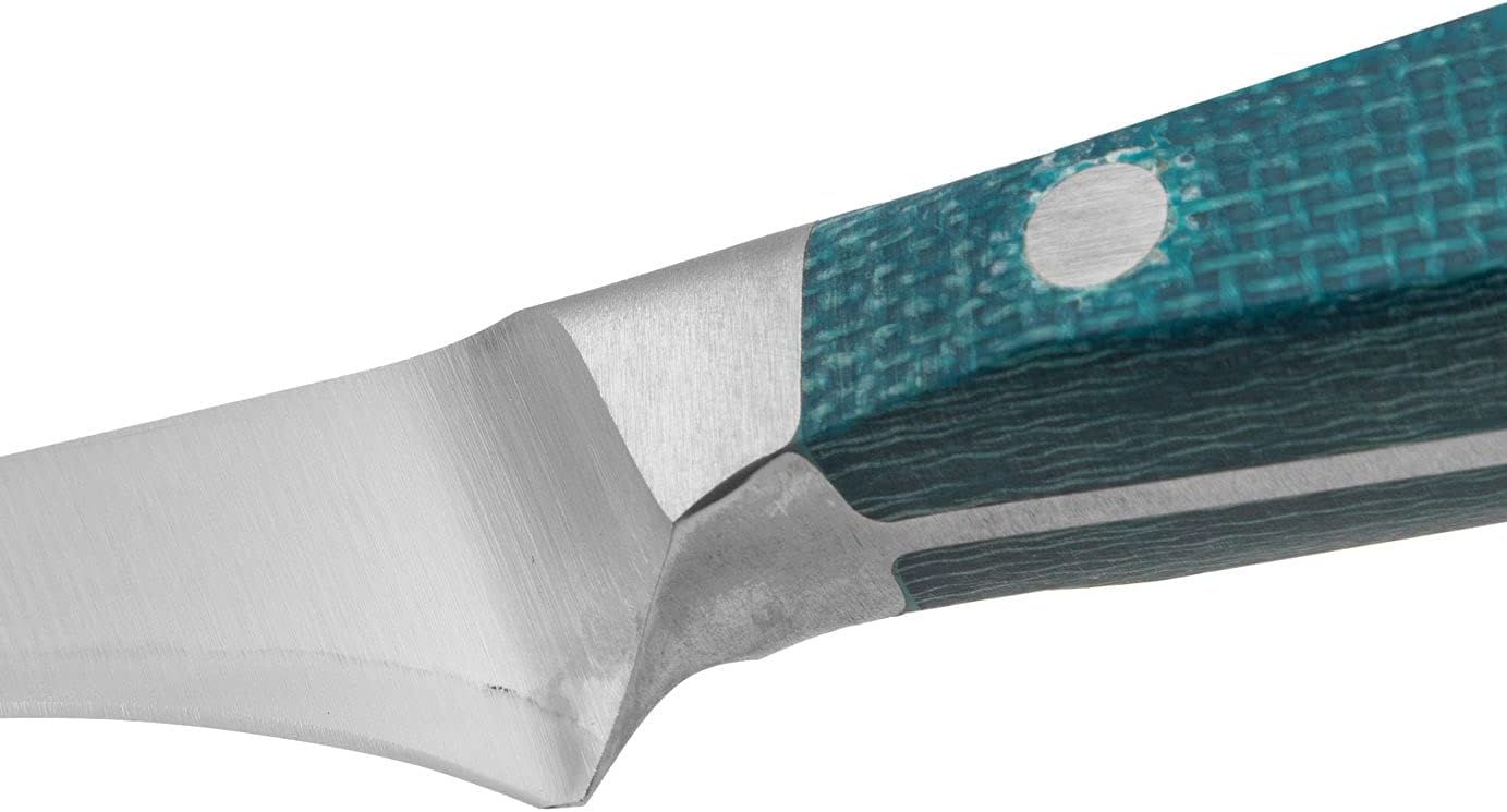 Arcos Forged Boning Knife in Nitrum Stainless Steel, Professional 6 Inch Butcher Knife for Removing Meat from Bones, Ergonomic Blue Handle, Brooklyn Series