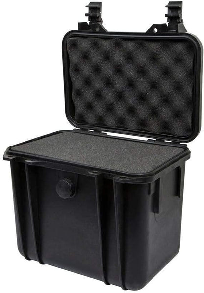 Monoprice Weatherproof/Shockproof Hard Case - Black Ip67 Level Dust and Water Protection Up to 1 Meter Depth with Customizable Foam, 10" x 9" x 7", 6.6 Liter