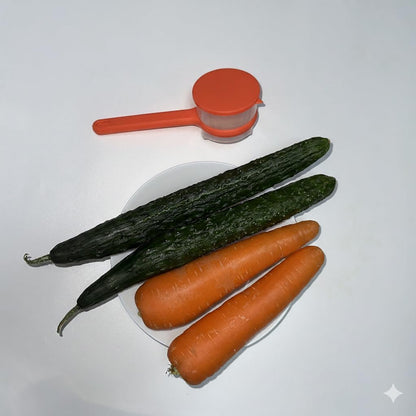 Peeling Knife with Storage Box – 2025 New Vegetable Peeler with Container, Multi-Function Fruit & Veggie Peeling Knife with Catcher for Kids & Adults, Safe Kitchen Peeler Set (Bean green)