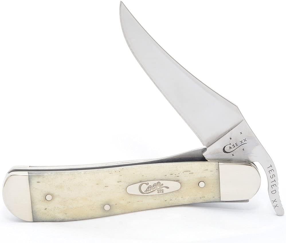 Case WR XX Pocket Knife Amber Jigged Bone Russlock Item #260 - (61953L SS) - Length Closed: 4 1/4 Inches