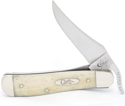 Case WR XX Pocket Knife Amber Jigged Bone Russlock Item #260 - (61953L SS) - Length Closed: 4 1/4 Inches