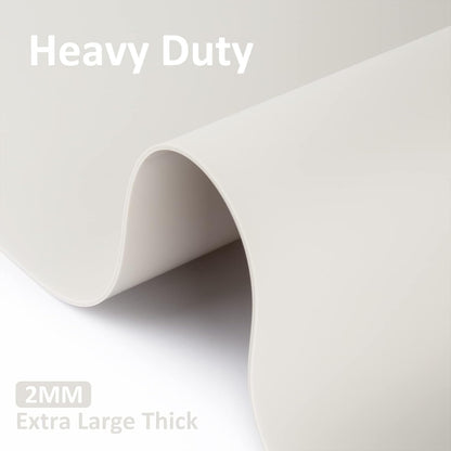 Silicone Mats for Kitchen Counter Thicker Extra Large Heat Resistant Mats Countertop Protector Liners for Bottom of Oven Air Fryer Coffee Maker, 24" x 16" x 2 mm, Translucent