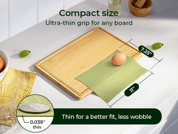 Keechee Silicone Non-Slip Mat for Cutting board, Preventing Cutting Injuries in the Kitchen Chopping Boards Feet for Kitchen Safe, Warm Gifts for Kitchen & Home Protector (Green)