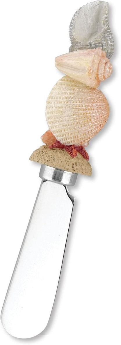 UP UPware Black Lighthouse Cheese Spreaders, Hand-Painted Resin Handles with Stainless Steel Blades for Spreading Cream Cheese, Butter, Jam, or Sandwich, Set of 4