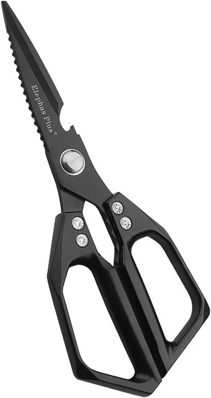 Multi-Purpose Rust Proof Kitchen Shears, Heavy Duty Meat Scissors, Dishwasher Safe, for Chicken, Vegetables, Steak, Fish Scaling & Bottle Opener(Red)