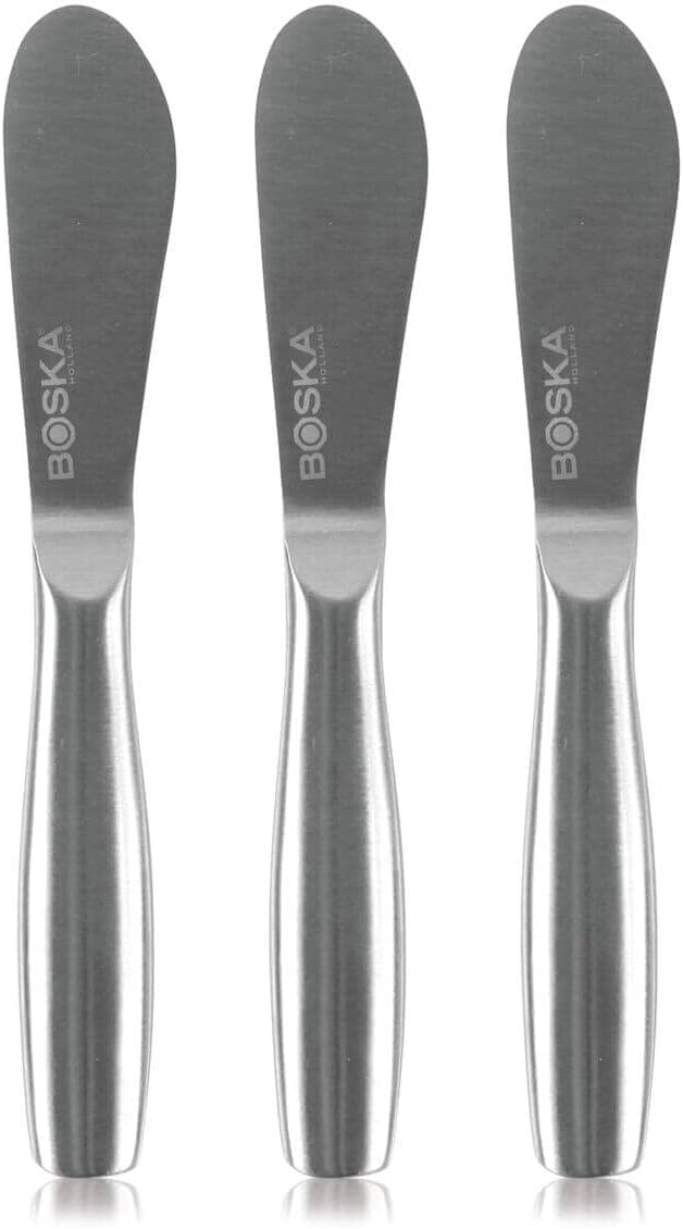 Boska Cheese & Spreading Knife Set Mini Copenhagen – Set of 7 Compact Knives – For All Types of Cheese, Butter, Jam & Other Spreads – Dishwasher Safe – Lightweight – Strong Stainless Steel – Ergonomic