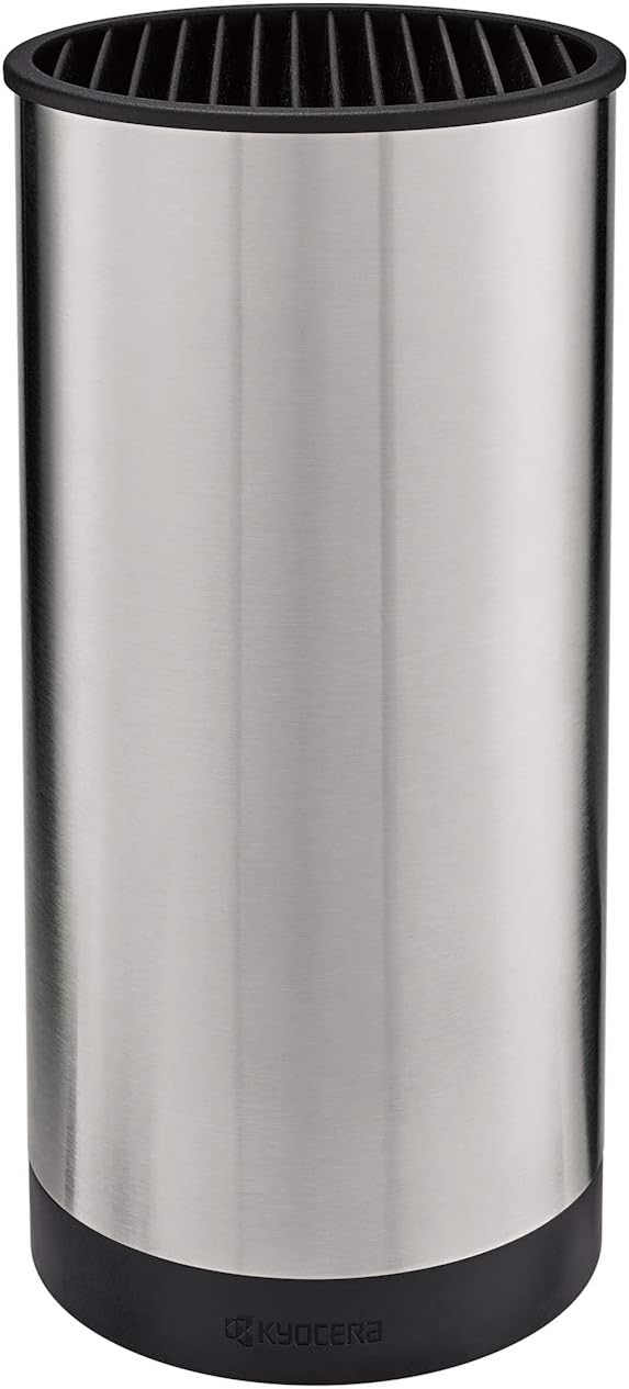 Kyocera KB-U-BK Universal Round Soft Touch Knife Block, 8.8" x 4.3", Black