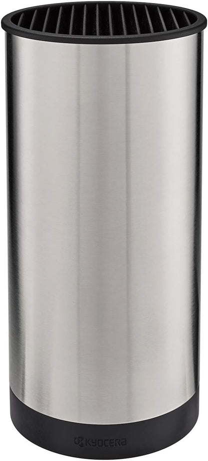 Kyocera KB-U-BK Universal Round Soft Touch Knife Block, 8.8" x 4.3", Black