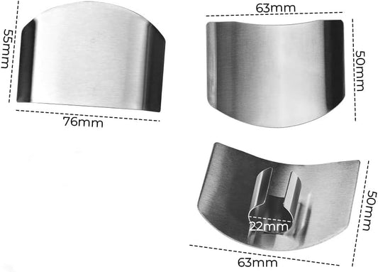 2Pcs Stainless Steel Finger Guard, 2024 Stainless Steel Finger Guard Knife Cutting Protector, Premium Slicing Tool Finger Protector Finger Protectors for Dicing, Slicing, Chopping Vegetables