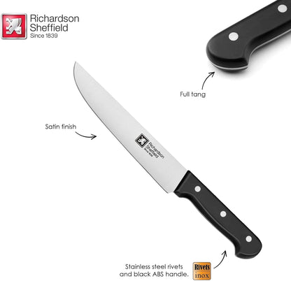 Richardson Sheffield Universal NSF Approved Professional Butcher Knife with Notches, 10-Inch