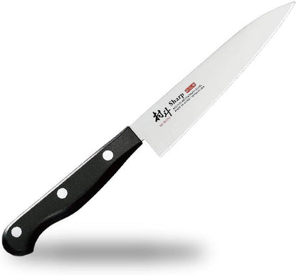 Shimomura Kogyo Murato Sharp AUS-10 Petty Knife, 4.9 inches (125 mm), Three-Layer Steel, Dishwasher Safe, Made in Japan, Tsubamesanjo, Niigata, Black