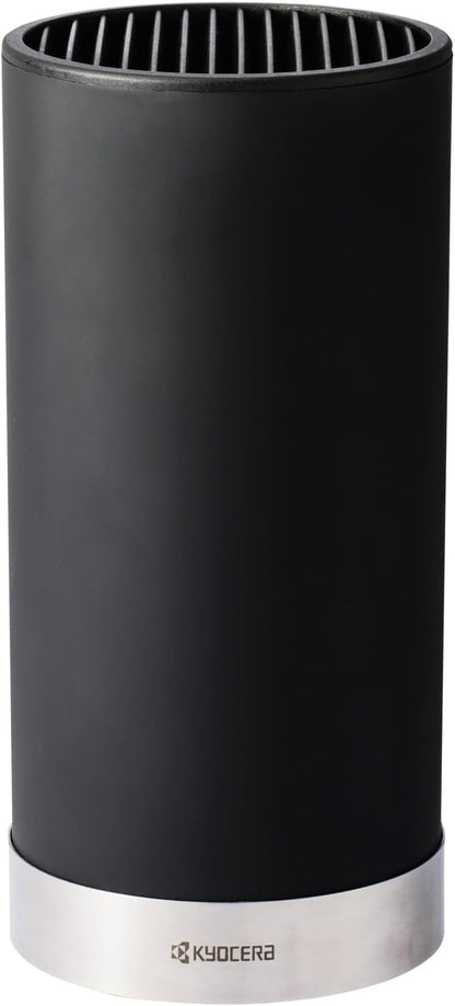 Kyocera KB-U-BK Universal Round Soft Touch Knife Block, 8.8" x 4.3", Black