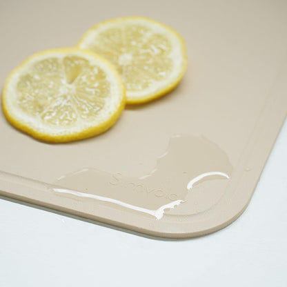 Flexible Cutting Board – Premium TPU Cutting Mat, Thick, Knife Friendly, Non-Slip, Dishwasher Safe Kitchen Prep Board, Made in Korea, Beige Large (1 Pack)
