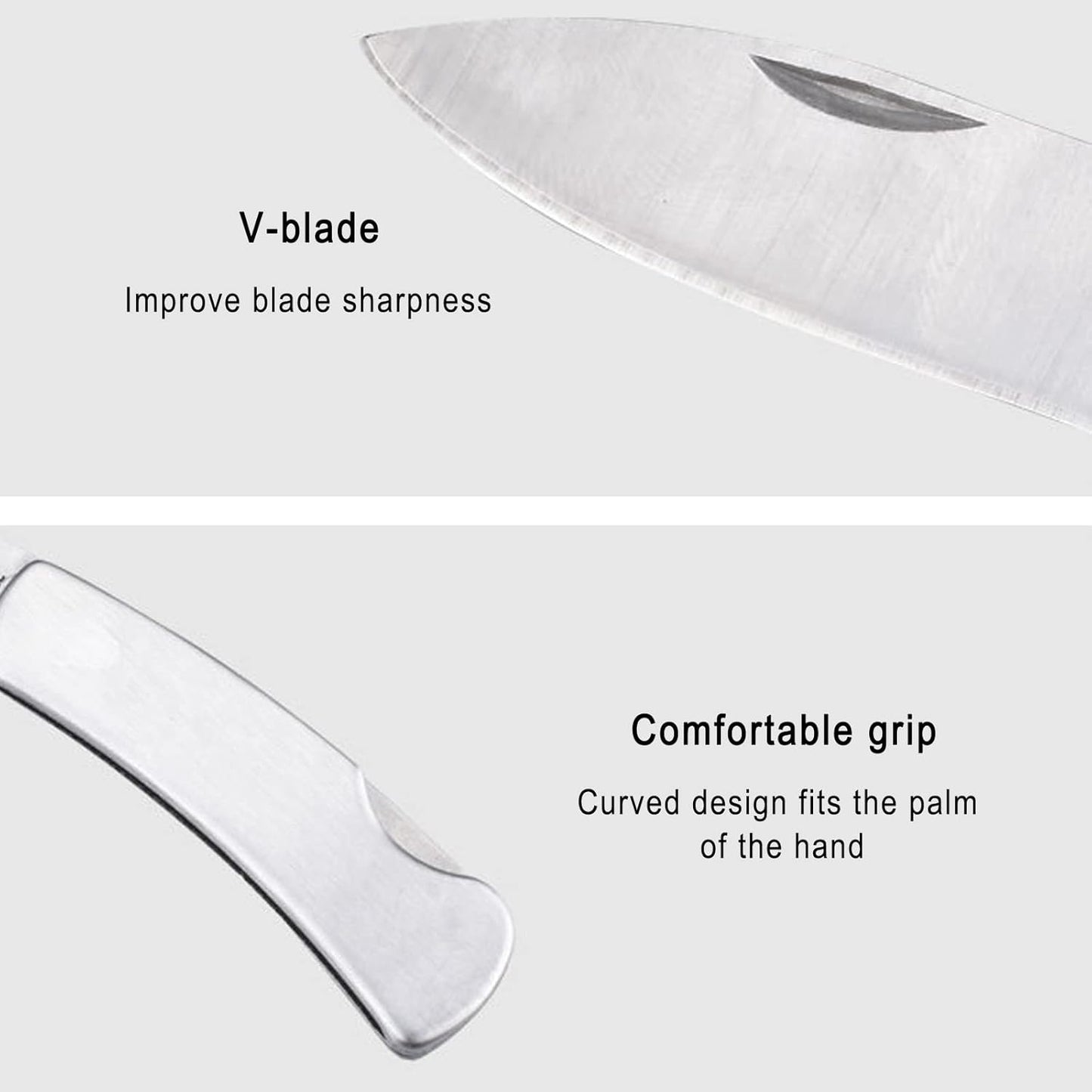 Kocpudu Paring Knife,all Steel Foldable Fruit Knife, All Steel Handle, Fruit Knife Small of Exquisite,small and Easy to Carry,suitable for Most Types of Vegetables and Fruits (4.9 inch)