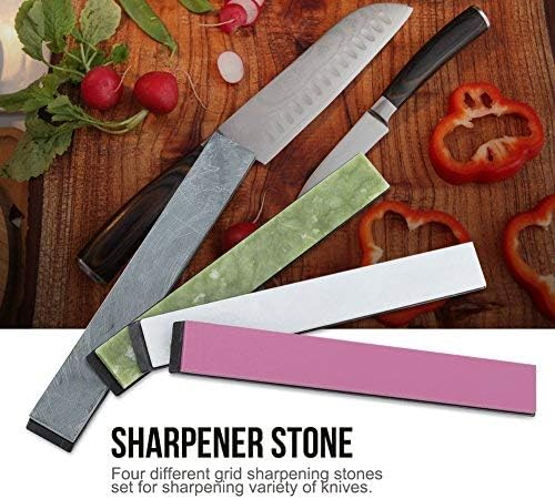 Grindstone with Base Non-slip Colorful for Sharpening Fixed-angle Sharpener Stone Sharpening Tool Kitchen 4pcs/set