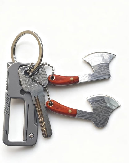 2pcs Stainless Steel Portable Mini Pocket Knife Small Knife Tiny Thumb Multitool Box Cutter Tools (Chef Knife)