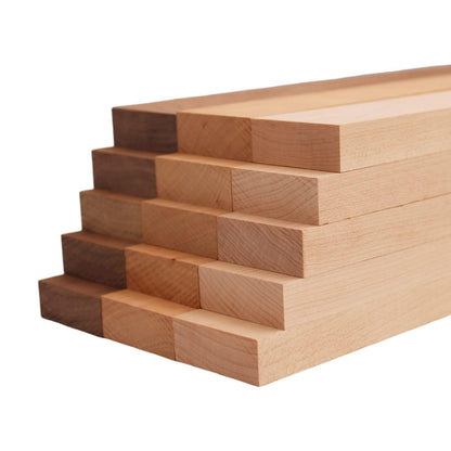 Exotic Wood Zone Variety Pack - 5 Walnut, 5 Maple, 5 Cherry Hardwood Boards (3/4" x 2" x 18") - 15 Pcs Total for Woodworking, Crafting, DIY Projects, Wood Carving