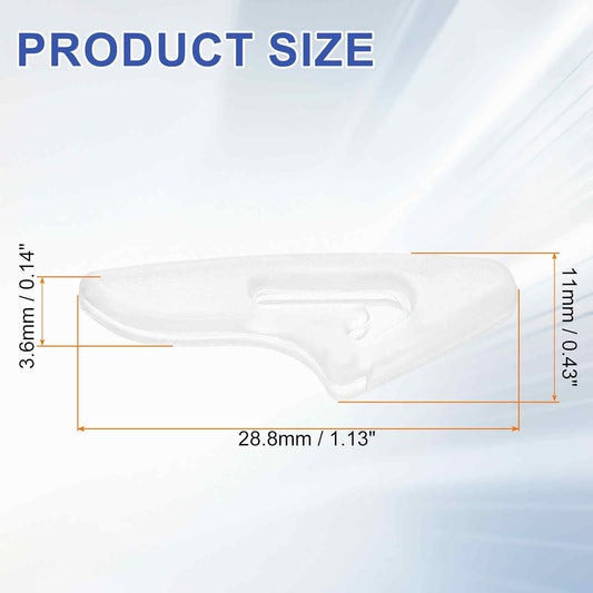 HARFINGTON 100Pcs Knife Tip Protector Cover 1.13" x 0.43" Plastic Anti-scratch Blade Tip Edge Guards for Kitchen Knife Protection Sleeves Cover, White