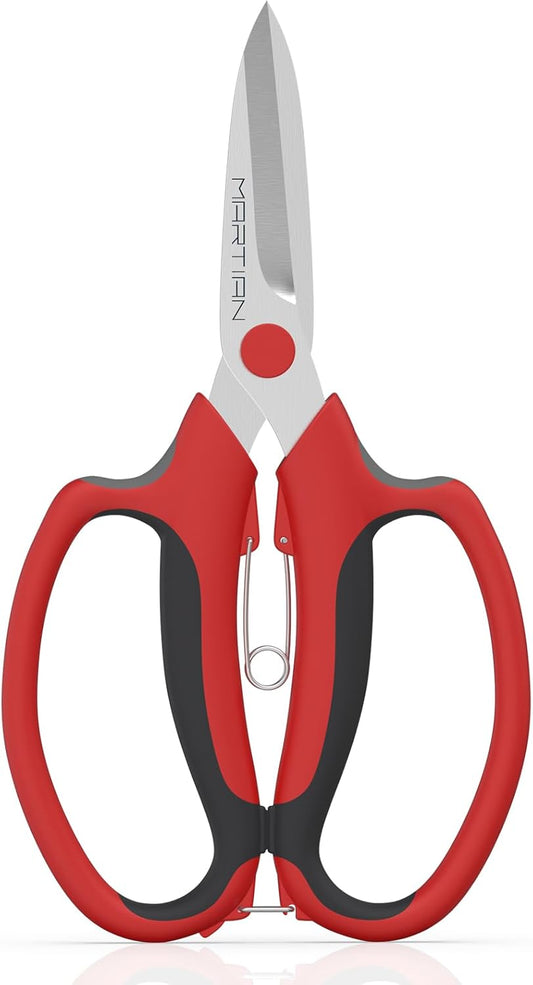 Florist Scissors – Japanese 420 J2 Stainless Steel Blades, Sharp Precision Shears for Flower Arranging, Stem Cutting & Crafting | Ergonomic Grip