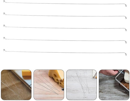 Luxshiny Cheese Cutter Wire Replacement 10 Pcs 5.51 Inch Stainless Steel Cheese Slicer Wire for Easy Slicing Ham Butter Kitchen Gadget Tool