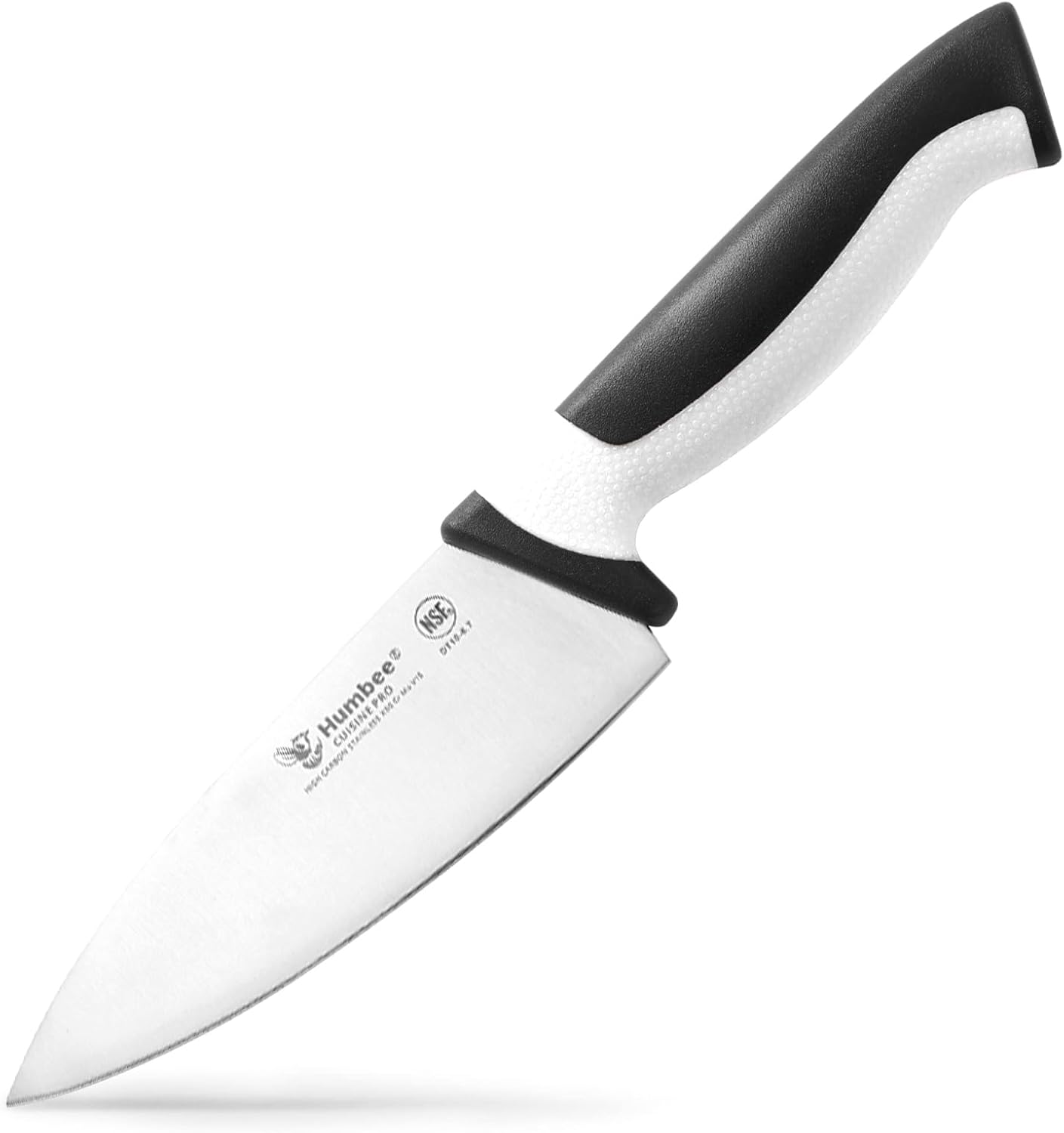7.5-Inch Nakiri Knife, High Carbon Stainless Steel Hollow Grind Blade, Razor Sharp Edge, Ergonomic Non-Slip Handle, Cleaver Style, DT-50 Series, Orange