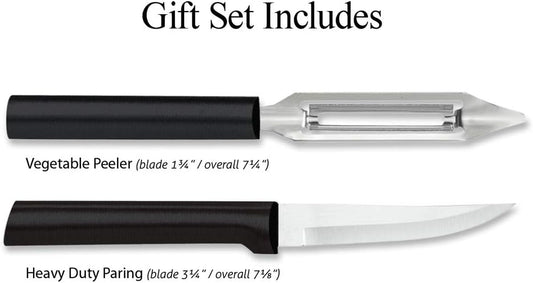 Rada Cutlery Pare & Peel Gift Set (S46), 2-Piece Knife Set, Stainless Steel Blades, Silver Handle