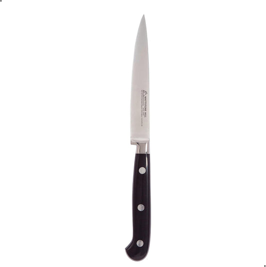 Kitchen Utility Knife - MATTSTONE HILL 5.5 Inch Utility Knife, Prep Knife, German Steel, Triple Rivet Handle, Black