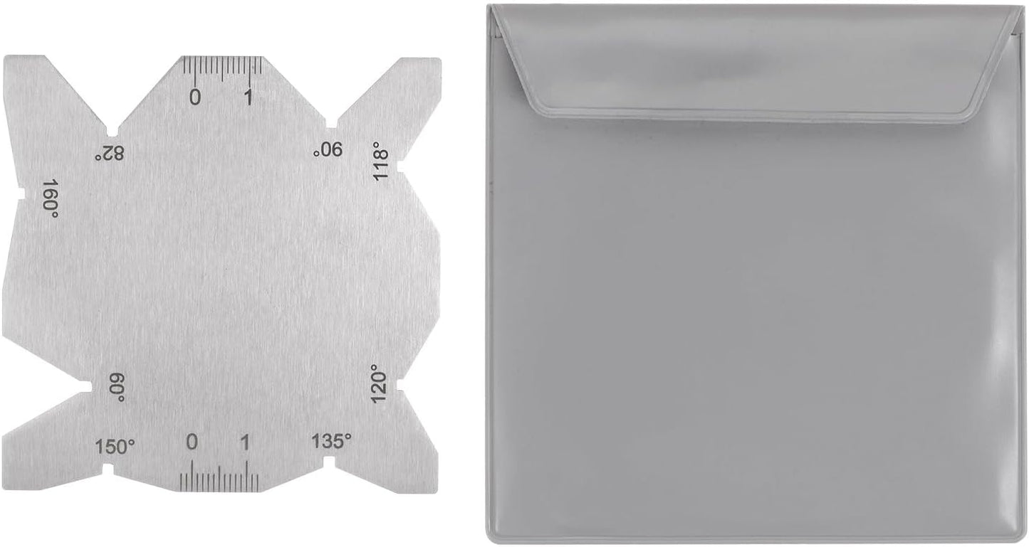 HARFINGTON Drill Bit Angle Gauges 60°-160° Drill Sharpening Gauge, Stainless Steel Angle Measuring Gage
