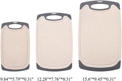 Cutting Board Three-Piece Set,Cutting Boards,3-Piece Cutting Board Set,With Non - Slip Handles, Ideal for Kitchen Food Prep.