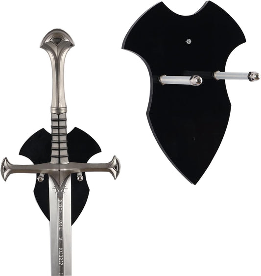 Sword Wall Mount-Acrylic Vertical , Invisible Wall Mounted Sword Rack for 1 Sword, Katana or Axe – Minimalist Sword Holder for Wall, Samurai Sword Display, Medieval Decor (Transparent , 2 Set)