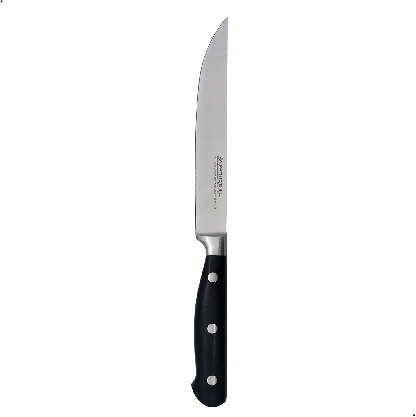 Serrated Utility Knife - MATTSTONE HILL 4.7" Kitchen Knife, German Stainless Steel Vegetable Knife, Paring Knife, Triple Rivet Handle