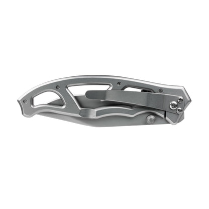 Gerber Gear Paraframe I EDC Folding Pocket Knife, 3" Serrated Edge with Safety Frame Lock, Stainless Steel, Grey