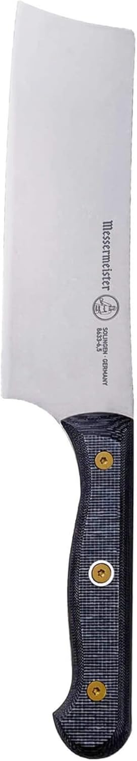 Messermeister Custom 6.5” Nakiri Knife, Black - X50 German Stainless Steel - Rust Resistant & Easy to Maintain - Made in Solingen, Germany