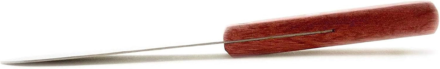 Wall2Wall Stainless Steel Straight Edge Wide Butter Spreader Deluxe Sandwich Cream Cheese Condiment Knives Set Kitchen Tools, Wood Handle, 8” (4)