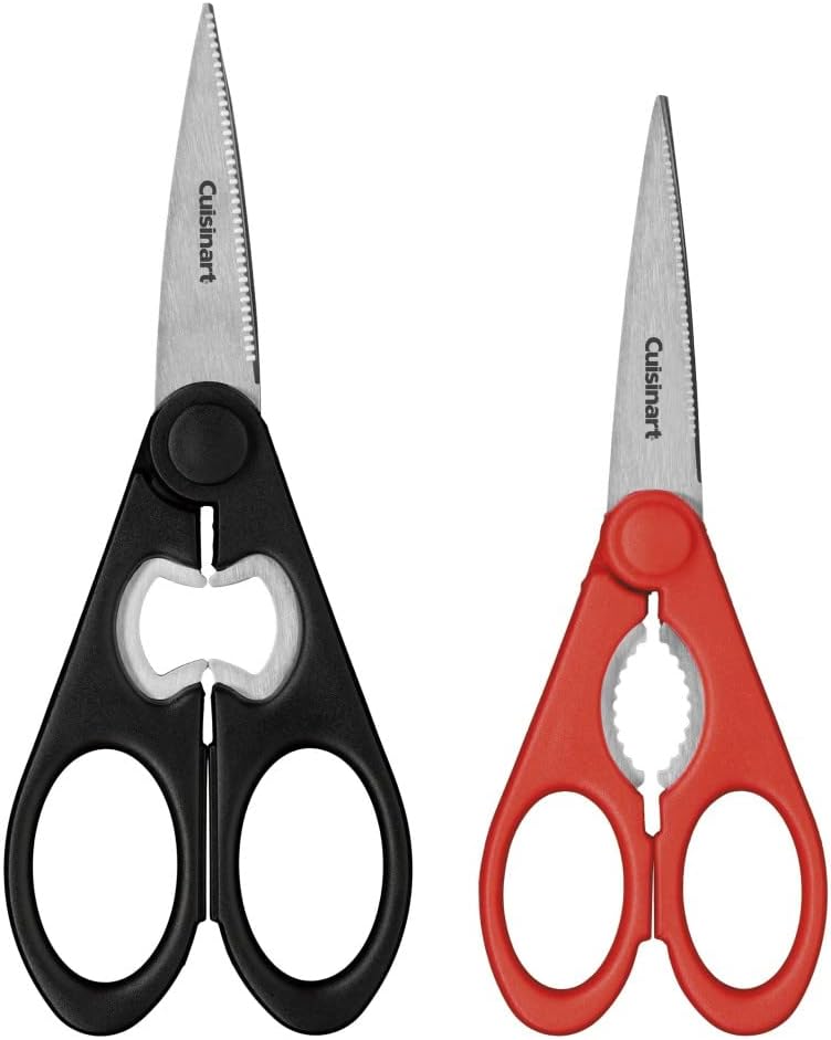 Cuisinart C77-2PSHR8B7R Classic Shears 2-Piece Set, 8" Black and 7" Red