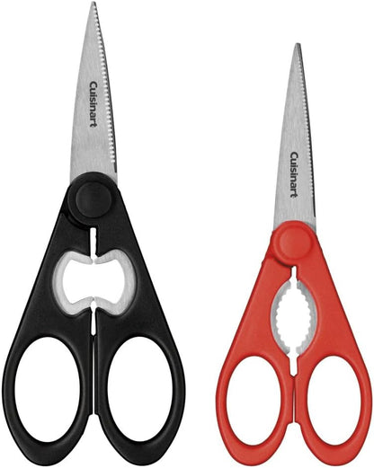 Cuisinart C77-2PSHR8B7R Classic Shears 2-Piece Set, 8" Black and 7" Red