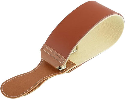 Grandslam Leather Strop for Straight Razor Sharpening and Smooth - Professional Straight Razor Knife Cowhide Dual Strop Yellow