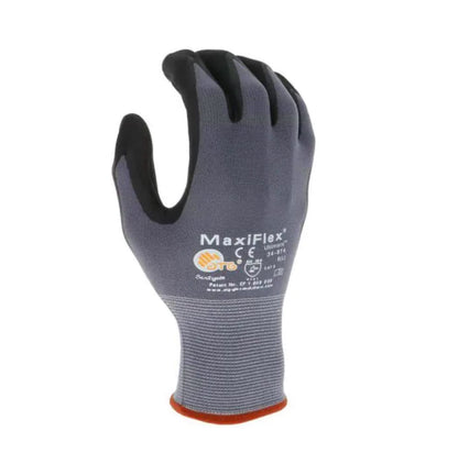 MaxiFlex Cut 34-8743 Cut Resistant Nitrile Coated Work Gloves with Green Knit Shell and Premium Nitrile Coated Micro-Foam Grip on Palm & Fingers