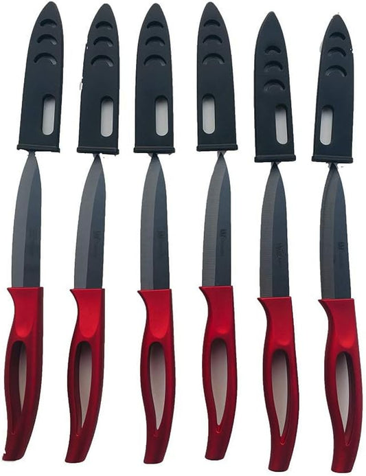 GAOGAO Kitchen Bar Ceramic Steak Knife Super Sharp Knifes 6 Pcs Kitchenware