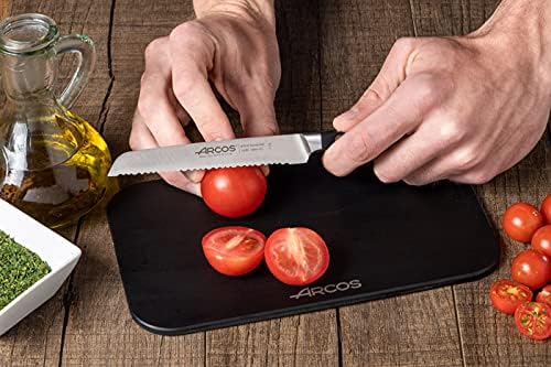 Arcos Forged Paring Knife 4 Inch Stainless Steel. Sharp Kitchen Knife for Peeling Fruits and Vegetables. Ergonomic Polyoxymethylene Handle and 100mm Blade. Series Manhattan. Color Black