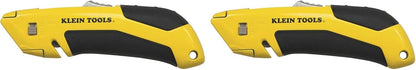 Klein Tools 44136 Utility Knife, Heavy Duty Self-Retracting Box Cutter and Crafting Knife with No-Slip Grip, Wire Stripping and Lanyard Hole