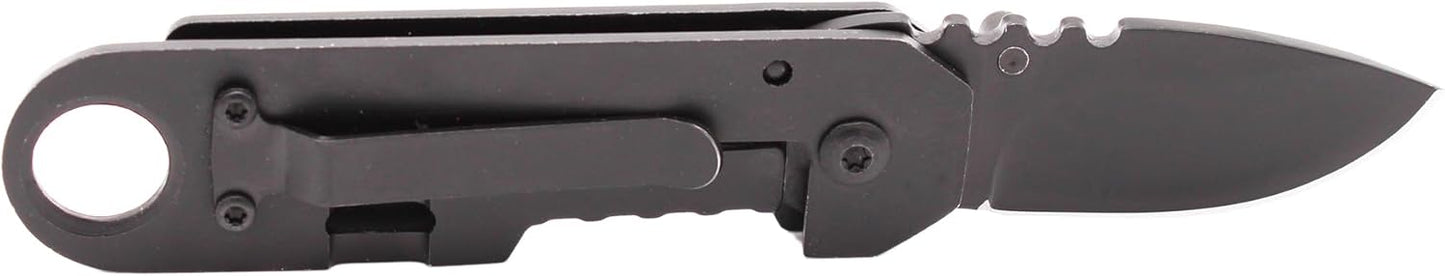 EDC Pocket Knife - Compact Every Day Carry Tactical Pocket Knife - 2.9" 8Cr13MoV Drop Point Partially Serrated Blade - Lightweight 3.2oz - Folding Knife