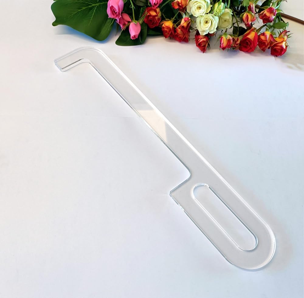 Bread Knife Handle Router Template – 15.9"x2.25" Laser-Cut Acrylic Guide for Custom Wooden Bow Knives & Handmade Kitchen Tools (15.9"x2.25")